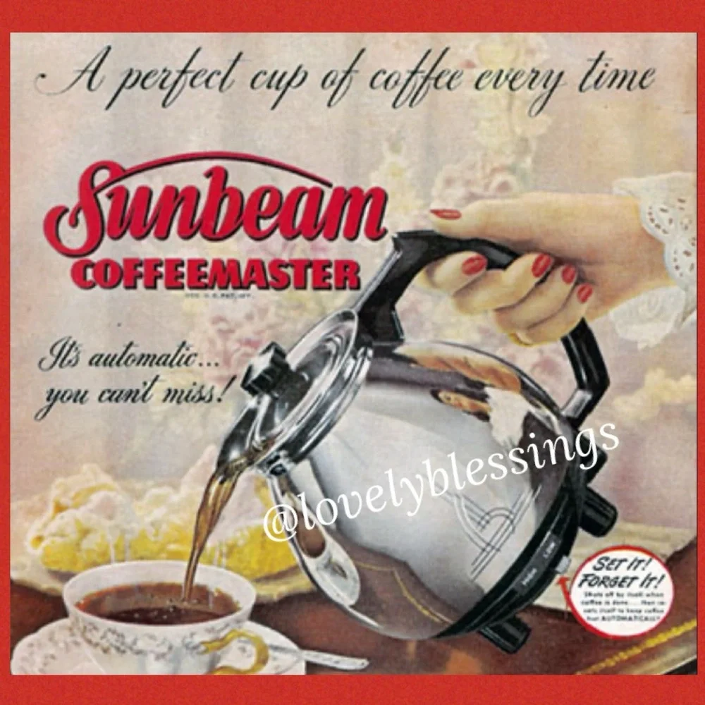 Sunbeam Coffeemaster C30A Vintage Coffee Percolator Mid Century 1940’s 1950’s